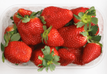 Årets første danske jordbær i Irma i dag