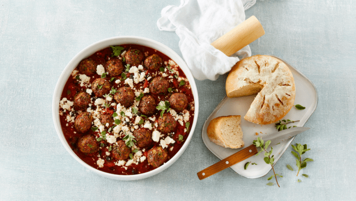 food veggie koedboller i tomatsoauce