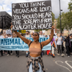 food vegan demo London 26 aug 2023